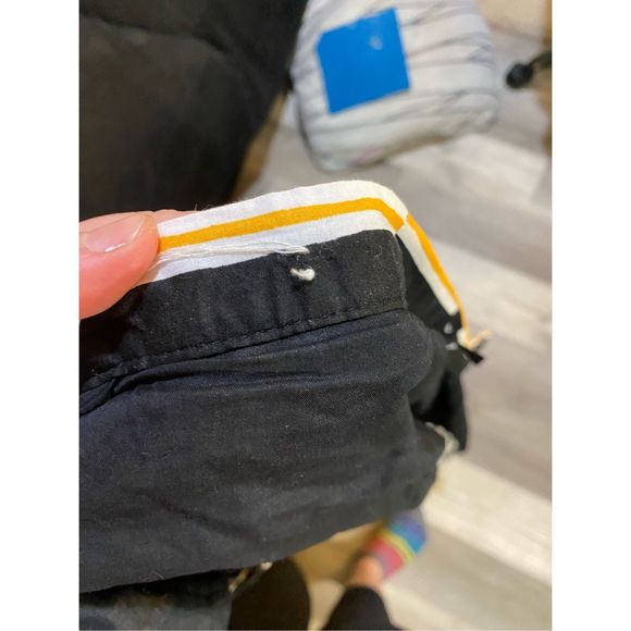 Who What Wear Yellow, Black, White Striped Ruffled Hem Tie Wrap Midi Skirt, Sz 4 - Picture 2 of 9